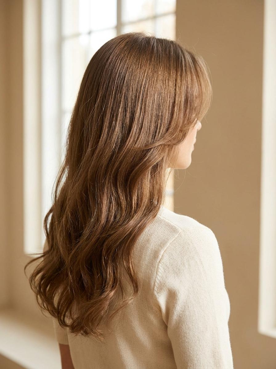 Lange Haare mit sanften Stufen - moderner Langhaarschnitt